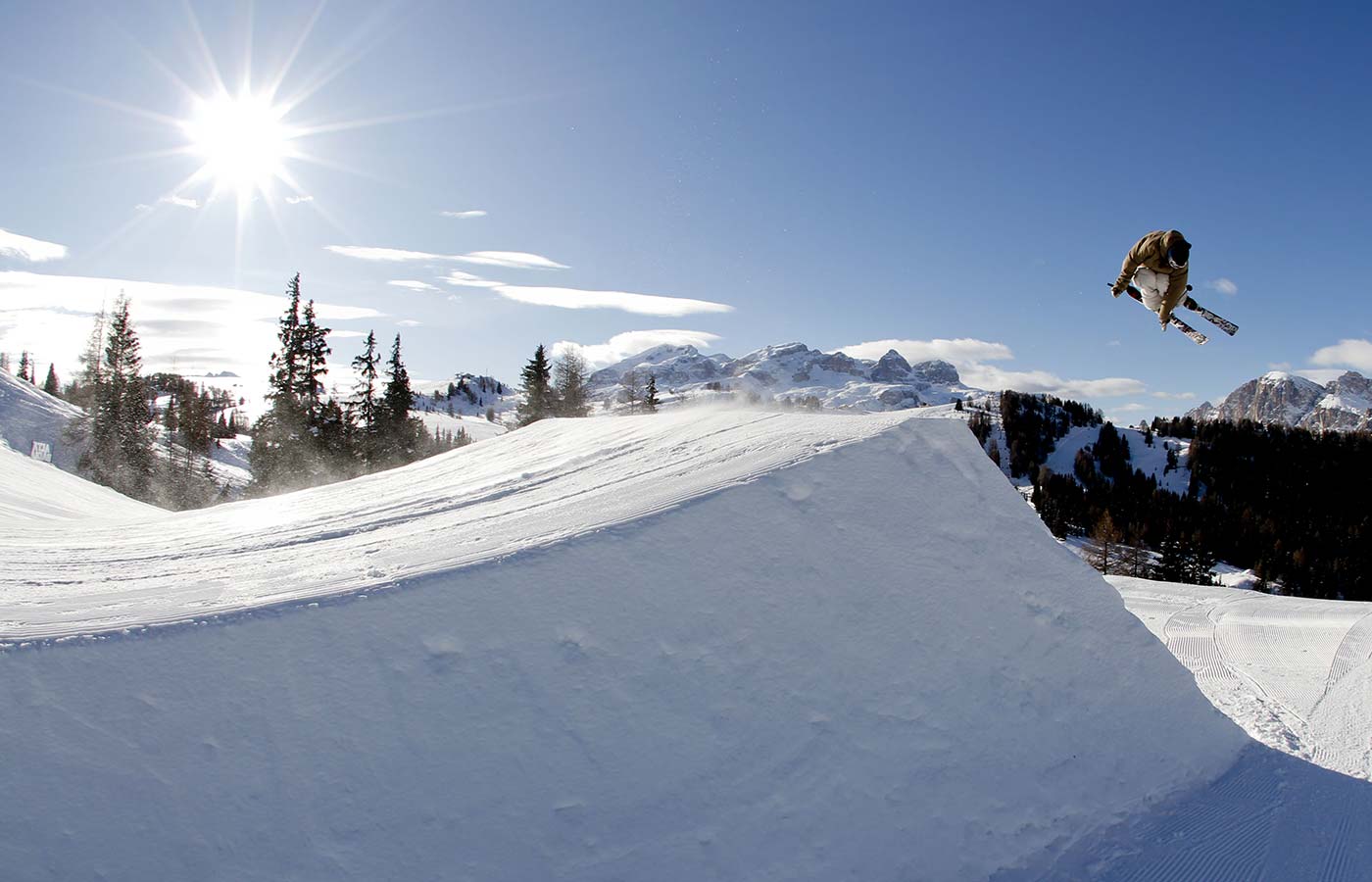 Having fun at the snow park