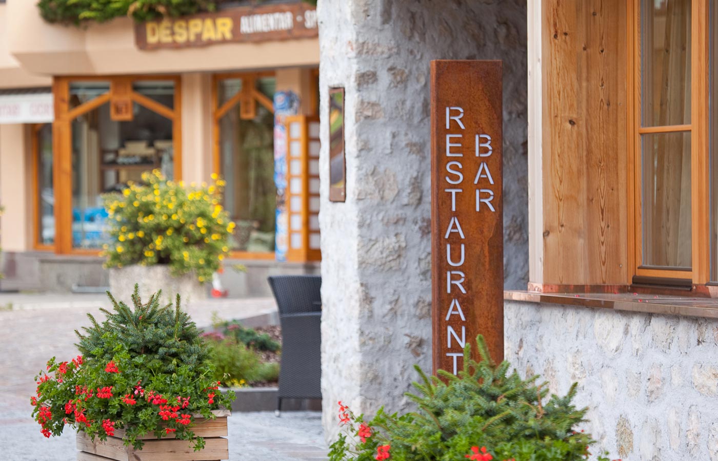 Sign 'Bar/Restaurant' of Hotel Cavallino