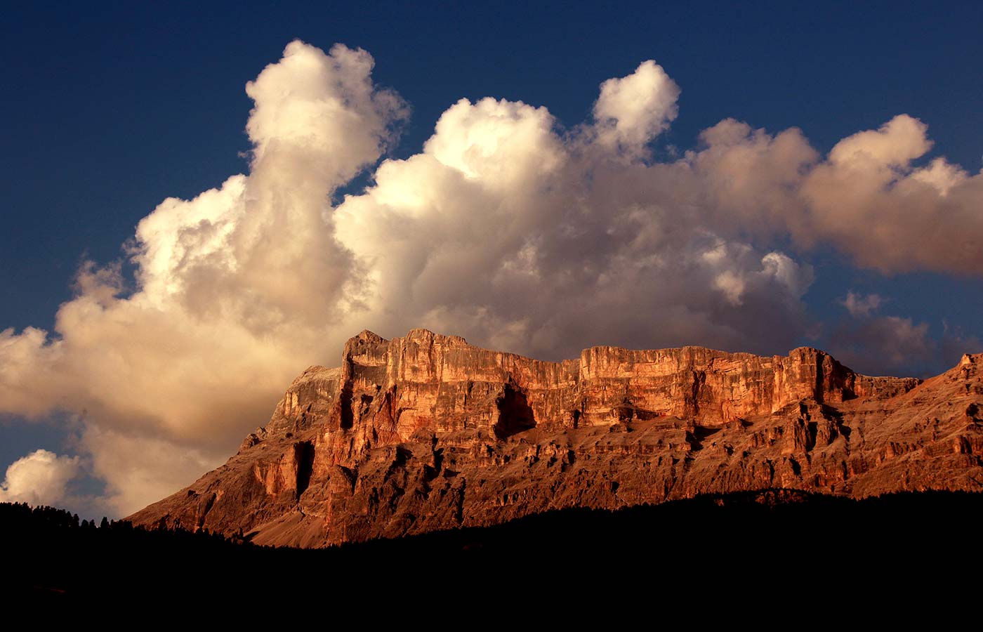 Dolomites at sunset